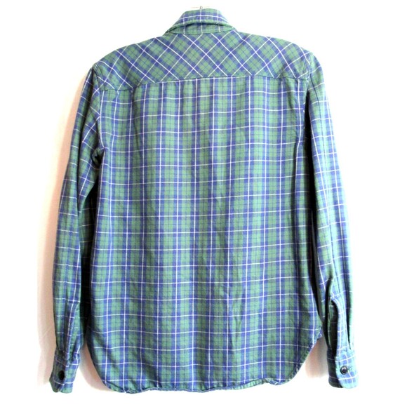 Ralph Lauren Double RL Blue Green Plaid Long Sleeve Button Down Shirt Size 2 EUC - Picture 2 of 5